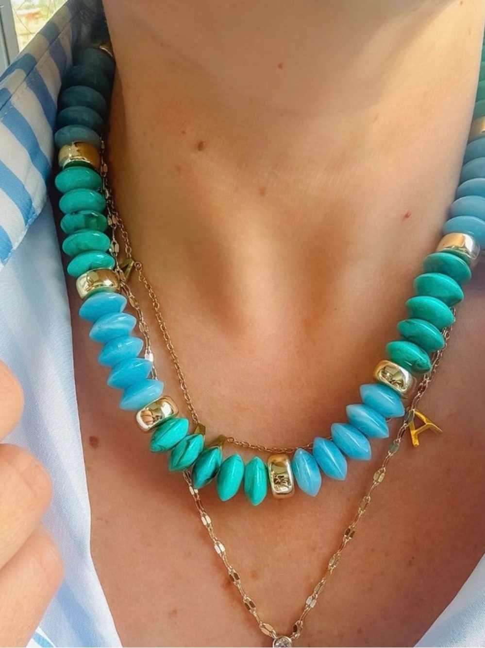 NWT Treasure Jewels Turquoise Day Dream Beaded Necklace